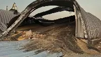 Il porto di Odeshchyna in Ucraina con il suo granaio attaccato dai droni russi