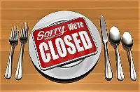 Coronavirus: ristorante chiuso