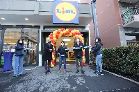 Inaugurazione 700° Lidl a Milano, col Sindaco Beppe Sala e il Presidente di Lidl, Massimiliano Silvestri