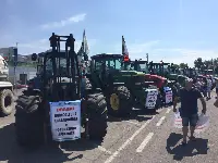 Una manifestazione di protesta di Copagri Lombardia