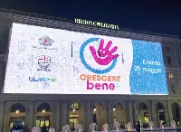 Palazzo della Regione Liguria illuminato per le Olimpiadi "Crescere Bene" a Genova