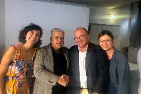 Al centro da sinistra: Giampiero Calzolari, presidente di Granarolo, e Raoul Mosconi, presidente di Cefa