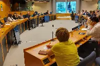 Un momento del confronto a Bruxelles tra europarlamentari e cooperative (5 giugno 2023)