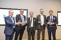 Giovanni Mantovani, dg Veronafiere; Maurizio Danese, presidente Veronafiere; Ettore Sequi, Ambasciatore d’Italia in Cina; Michele Cecchi, Console generale d’Italia a Shanghai; Simone Incontro, direttore sede Veronafiere in Cina