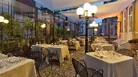 La terrazza del Ristorante Giotto all'Hotel Brisotl, 5 stelle a Genova