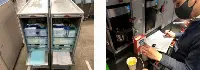 Ana, All Nippon Airways: nuovo refrigerante ecologico è il "Fujiyama18"; a destra esperimento in volo scostamento temperatura con il ghiaccio secco