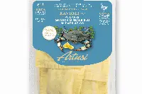 Ravioli con polpa di granchio reale blu dell'Adriatico del pastificio Artusi di Casalserugo (Padova)