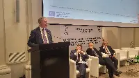 Il Ministro del Made in Italy, Adolfo Urso, interviene nell'assemblea 2023 di Assica