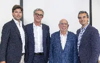 I vertici Nutkao. Da sx, Daniel Peeters, Federico Fulgoni (Ceo), Giuseppe Braida (fondatore e principale azionista), Marcel Peeters