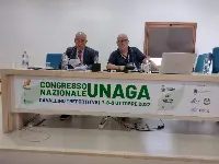 A dx Roberto Zalambani (presidente), a sx Gian Paolo Girelli (segretario generale) al Congresso di Unarga