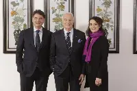 Famiglia Calcagni. Da sx, Riccardo Calcagni (Ad Besana); Pino Calcagni (Presidente); Vittoria Calcagni (relazioni esterne)