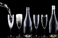 Bicchieri e bottiglie di champagne