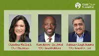 Christine McGrath (Wcf chairman), Kojo Amoo-Gottfried (ad Cargill), Tejinder Singh Saraon (ad Ofi Cocoa)
