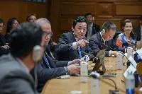 Il direttore generale della Fao QU Dongyu interviene alla Conferenza delle Nazioni Unite sull'Acqua 2023 a New York (22 marzo 2023)