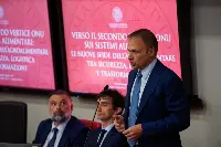 Il ministro dell'Agricoltura, della Sovranità alimentare e delle Foreste Francesco Lollobrigida, interviene al convegno sulla sicurezza alimentare al Campus universitario di Cesena (6 giugno 2023)