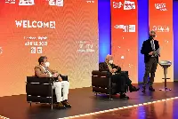 Rispettivamente, i presidenti di Italgrob, Vincenzo Caso, e di IEG, Lorenzo Cagnoni, al momento dell’apertura dei lavori del The Digital Event for Eating Out nell'ambito dell'International Horeca Meeting