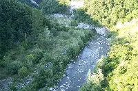 Il fiume Enza in un momento di magra