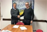 Massimo Carlotti di Terre d'Etruria e Stefano Rebuzzi di Sunprime al momento del loro accordo