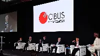 Cibus 2021: convegno inaugurale “Agroalimentare, nuovi modelli e prospettive per la crescita”. Primo da destra dopo la moderatrice, il presidente di Federalimentare, Ivano Vacondio