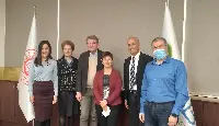 Renzo Piraccini e Brunella Morandi con il Vicepresidente dell’associazione Turca esportatori Senih Yazgan (persona con la cravatta).