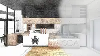 Il rendering del nuovo locale Tosca-L'arte del gusto