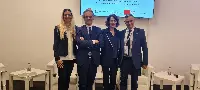 Convegno Nutraceutica Cibus: da sx Susanna Bramante, Sergio Luciano, Sonia Raule, Gabriele Costantino