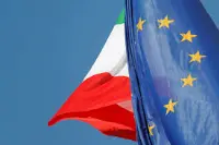 Bandiere dell'Italia e dell'Europa