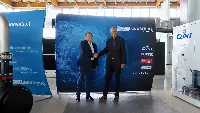 A sinistra, Paolo Baldissin, ceo di G.I. Holding; a destra Alberto Favero, managing director di Baxi Italy