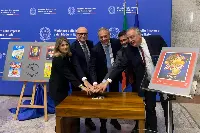 Presentazione del francobollo dedicato a Cirio presso il Ministero delle Imprese e del Made in Italy