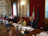 Firma del protocollo sul grano duro italiano. Min. Teresa Bellanova e Paolo Barilla