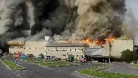 Nube a rischio diossina sviluppatasi nell'incendio al Tmb di Roma-Malagrotta, 15 giugno 2022