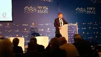 Il ministro dell'Agricoltura, della sovranità alimentare e delle foreste, Francesco Lollobrigida interviene a "Risorsa mare" (Trieste, 14 settembre 2023)