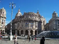 Il Palazzo della Borsa a Genova in via XX Settembre-Piazza De Ferrari