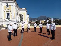 Giuria del Campionato italiano della Migliore Colomba a Villa Campolieto (Ercolano)