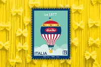 Francobollo emesso in occasione dei 145 anni di Barilla