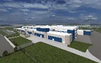 Rendering dello stabilimento di Walmart per la produzione di carne bovina in Kansas