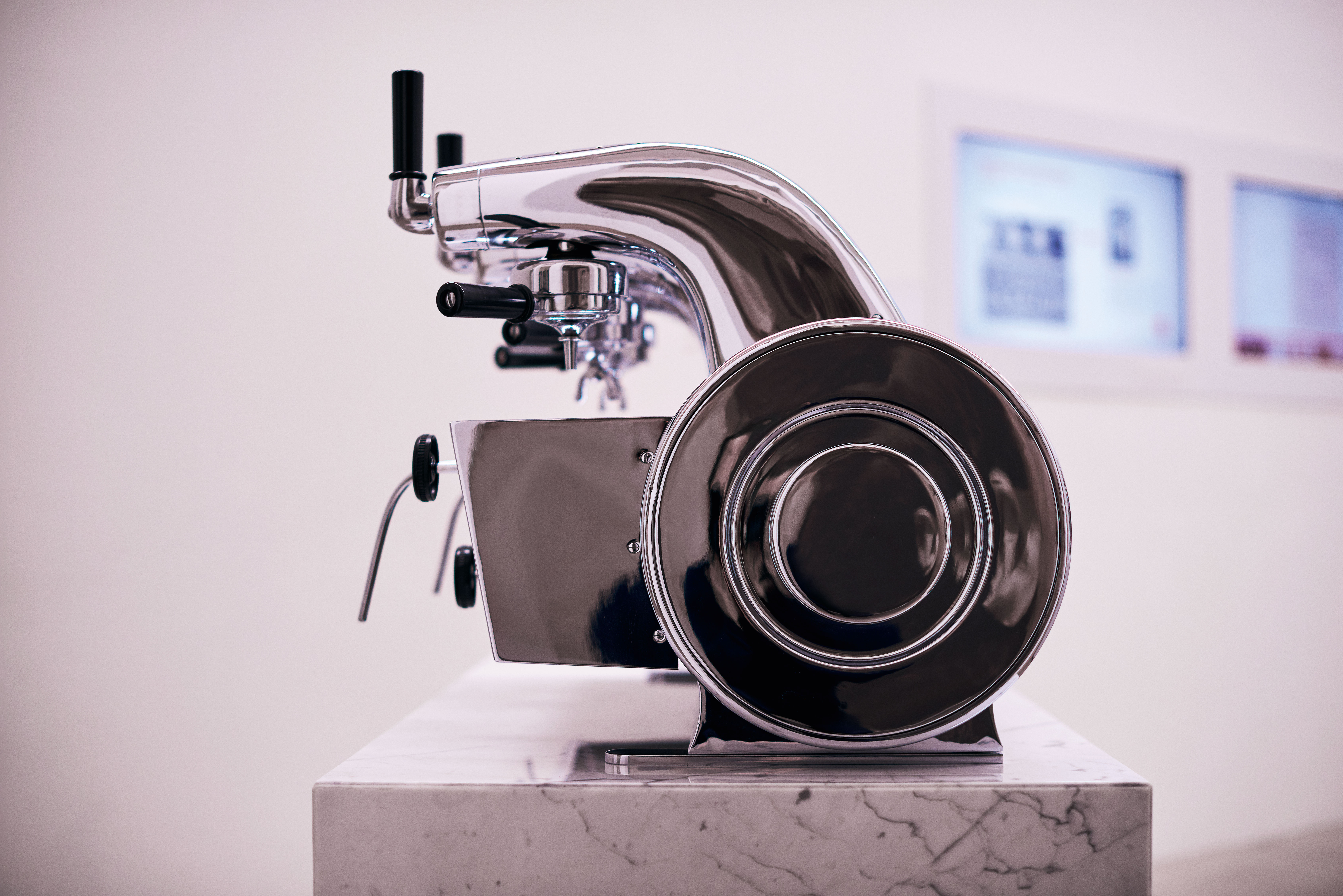 "La Cornuta", macchina per caffè del Mumac, Museo del Gruppo Cimbali