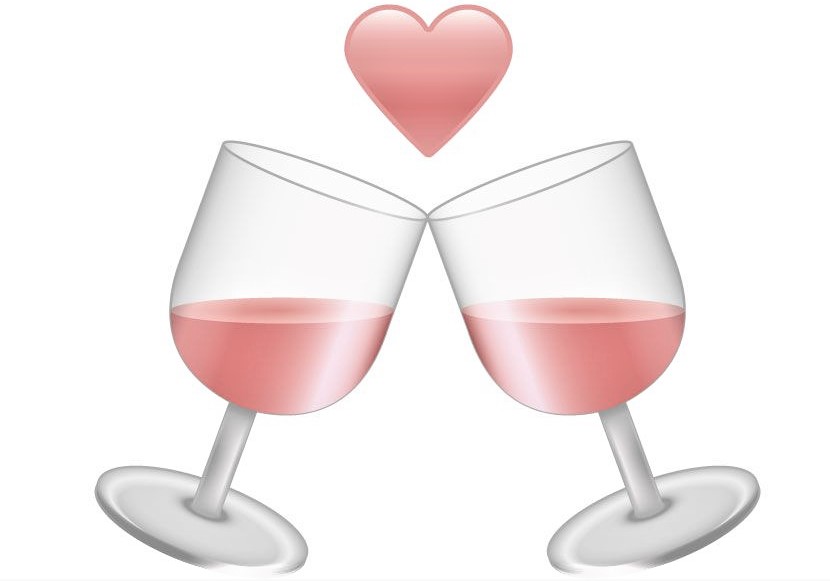 Emoticon Pink Wine, creata per conto del Consorzio di Tutela del Chiaretto e del Bardolino