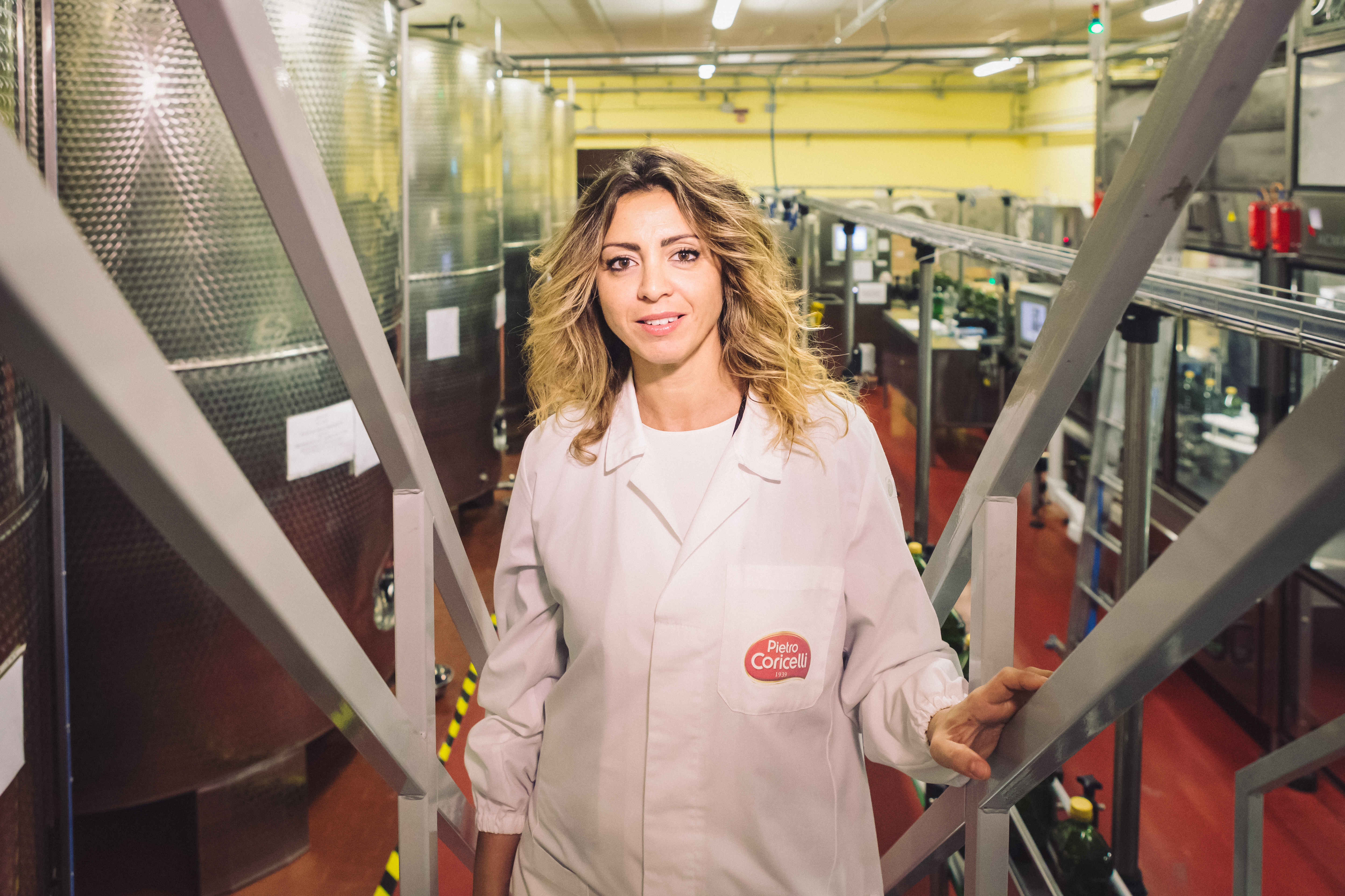 Chiara Coricelli, amministratore delegato della società Pietro Coricelli, presso lo stabilimento di Spoleto