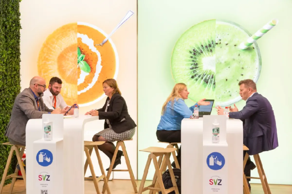 Uno stand di Anuga Drinks a una passata edizione della fiera di Colonia