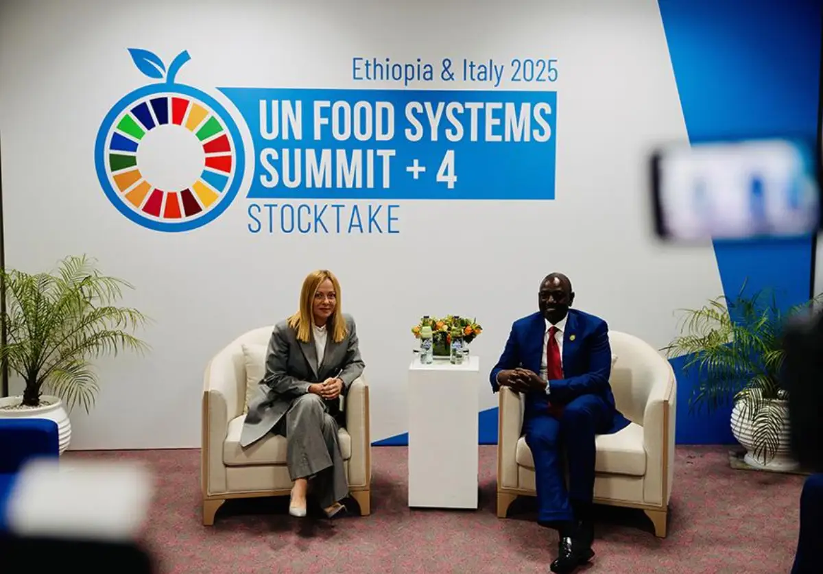 Il premier Giorgia Meloni con il presidente del Kenya William Ruto