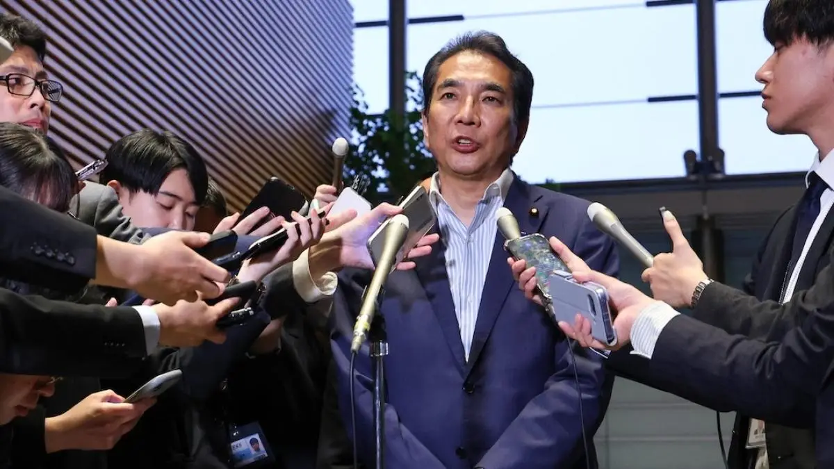 Il ministro dell'Agricoltura in Giappone Taku Eto