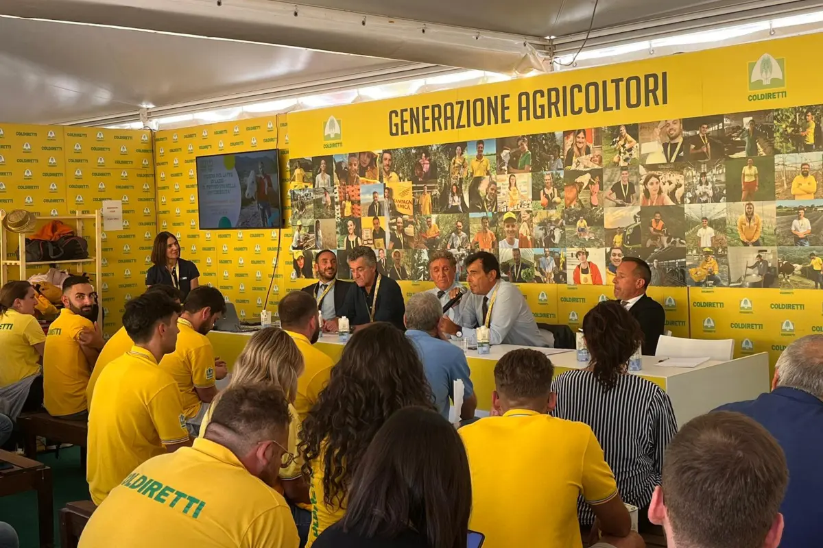 Fabio Massimo Pallottini, presidente della Centrale del Latte di Roma interviene al Villaggio Coldiretti (Roma, 13 ottobre 2023)