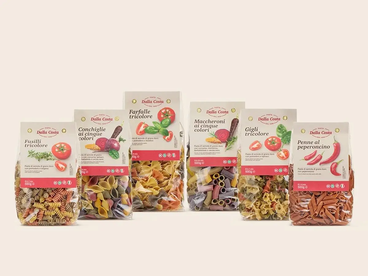 Visual rebranding per pasta Dalla Costa