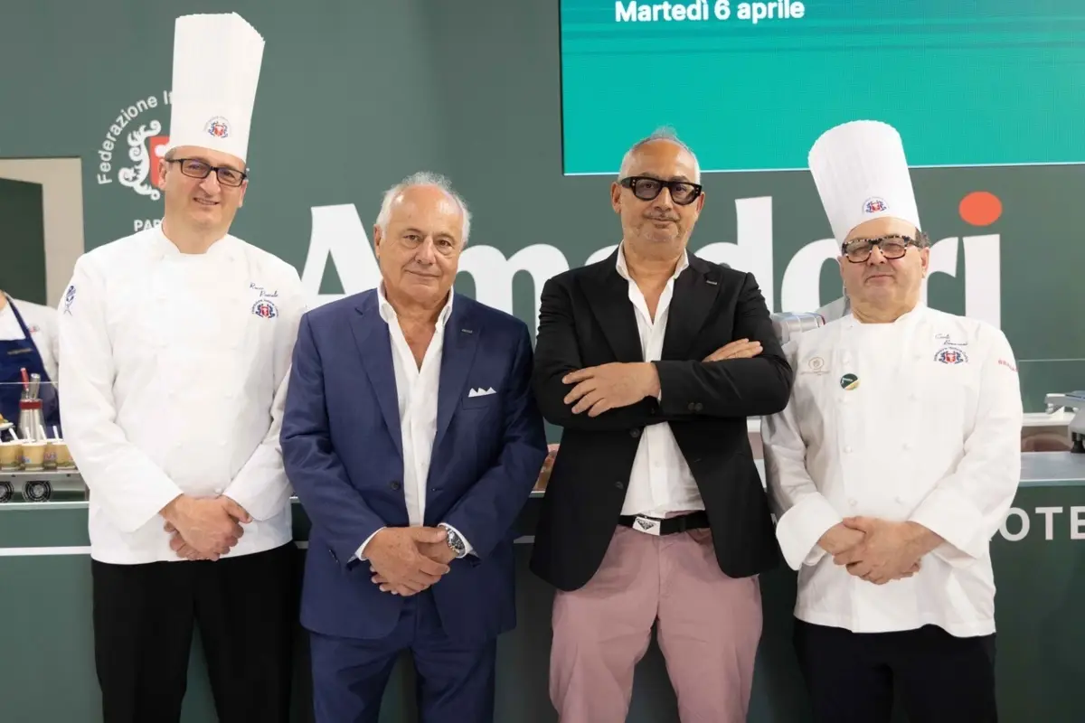 Rocco Pozzulo, Flavio Amadori, Denis Amadori, Carlo Bresciani a Tuttofood 2025