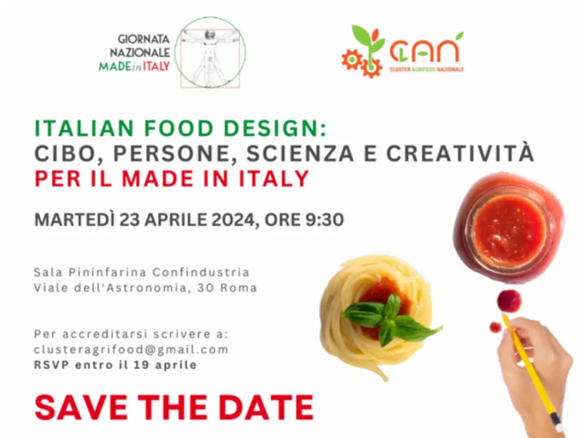 Locandina Italian Food Design: “Cibo, Persone, Scienza e Creatività per il Made in Italy”
