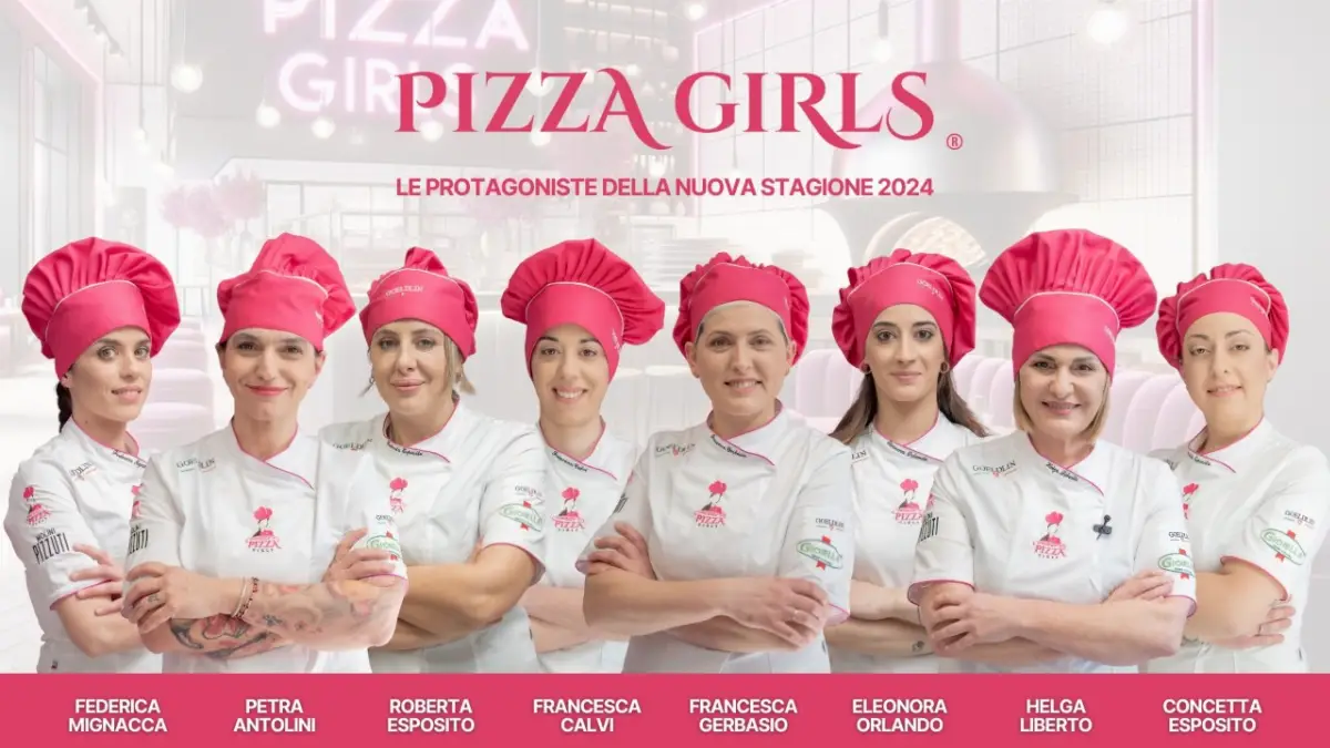 Le protagoniste del format Pizza Girls in onda su Rai Italia (2024)