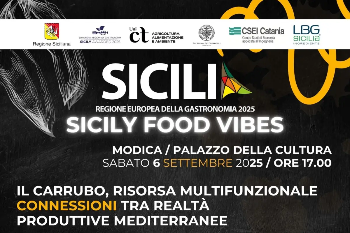 Locandina convegno carrubo (Modica, 6 settembre 2025)