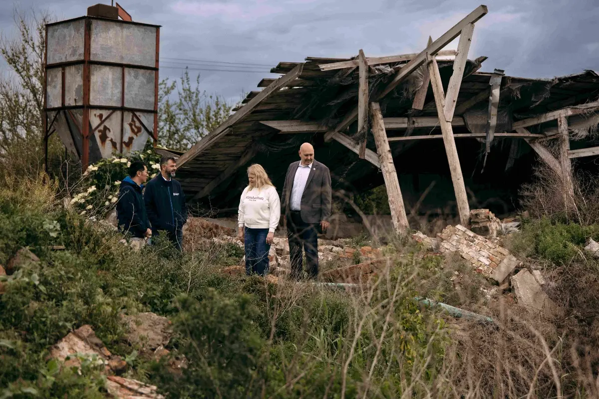 Ucraina: fattoria danneggiata dalla guerra (2025)