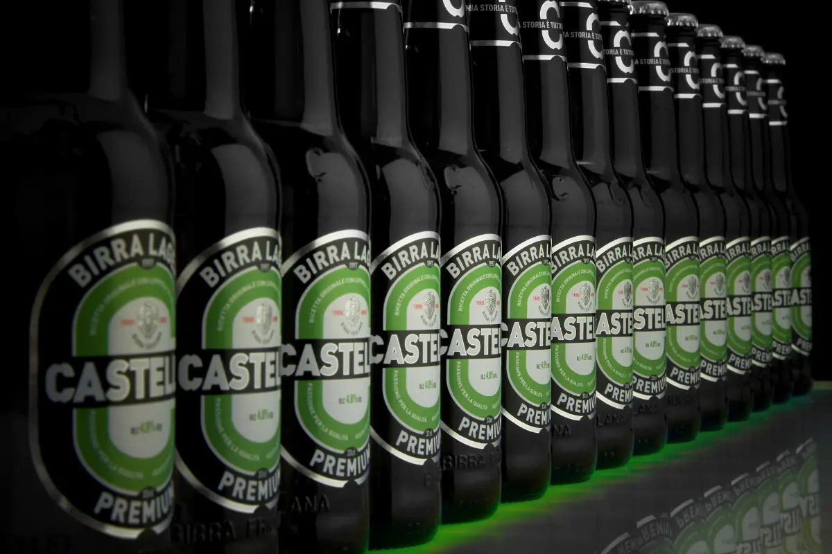 Bottiglie della Birra Castello